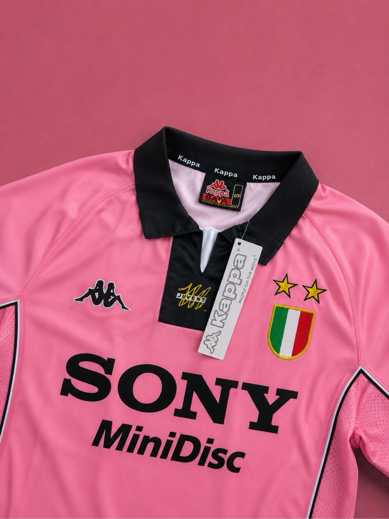 T-shirt Juventus x Zinedine Zidane 21 - Rose Sony MiniDisc 1997/98 - Kappa - Taille S - Neuf avec étiquettes – photo 3